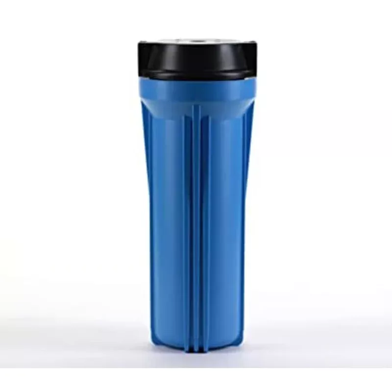 10″ Blue Housing w/ Black Flat Cap, RO & Filtration Systems 1/2″ Ports