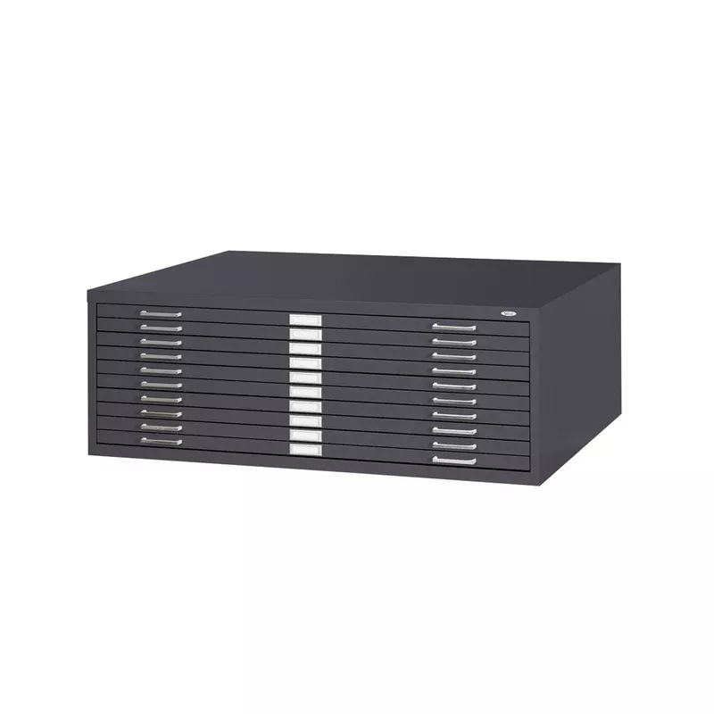 10-Drawer Steel Flat File for 30″ x 42″ Documents Black