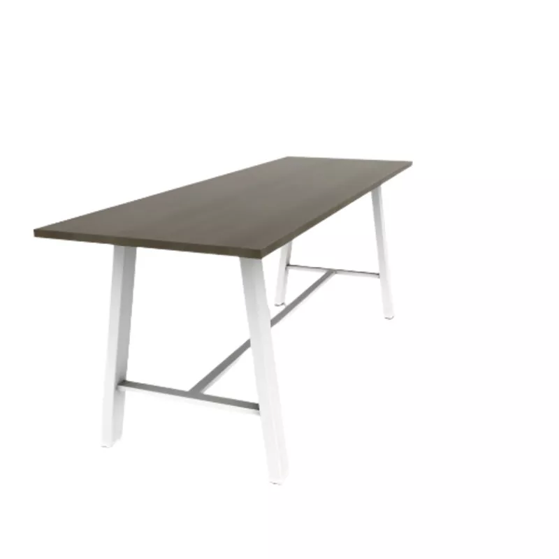 108″W x 36″D x 41″H Midtown Solid Wood Top Standing Height Boardroom Table