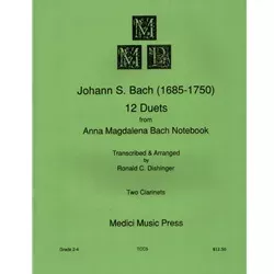 12 Duets from Anna Magdalena Bach Notebook - Clarinet Duet
