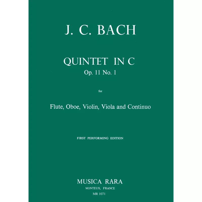 J.C. Bach: Quintet in C Major, Op. 11, No. 1