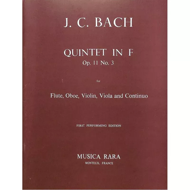 J.C. Bach: Quintet in F Major, Op. 11, No. 3
